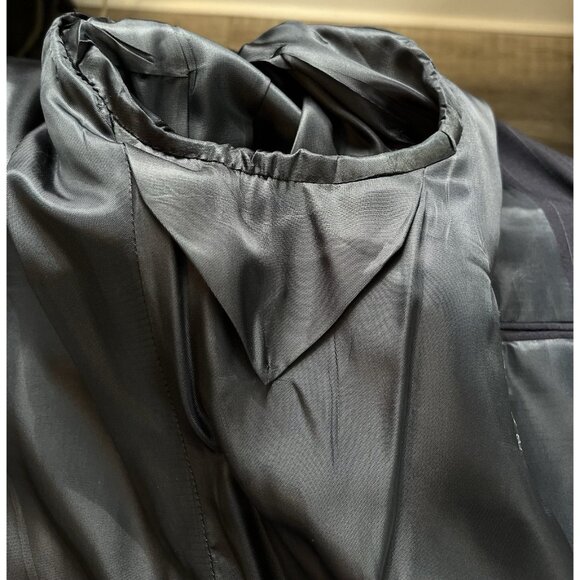 Burberrys’ Vtg Prorsum Pinstripe Suit Jacket Coat And Trousers‎ Pinstripe Navy - Picture 9 of 16